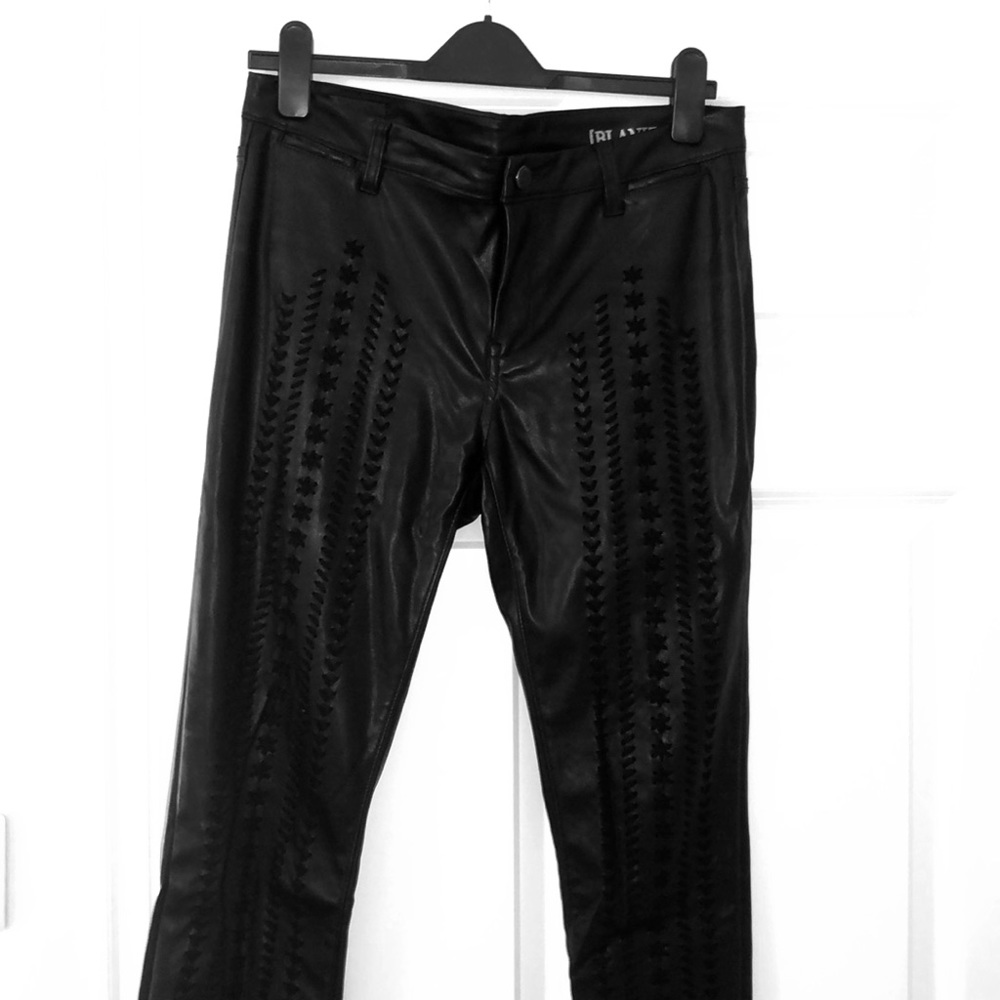 Blank NYC leather jeans